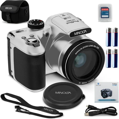 Miniatura 9 de Minolta Cámara digital MN40Z de 20 MP - Zoom óptico de 40x, video FHD de 1080p, LCD de 3.0", Wi-Fi, detección de cara/sonrisa/parpadeo, color negro