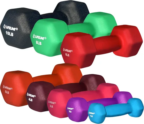 Miniatura 7 de Lifeline Fitness - Pesas de neopreno para mancuernas – Equipo de alta calidad para gimnasio en casa – Múltiples opciones