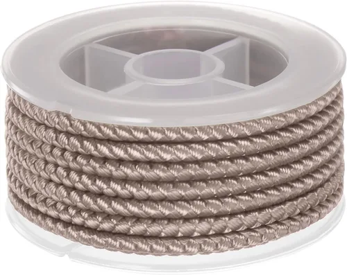 Miniatura 9 de HARFINGTON Cordón de hilo de nailon para cuentas de 0.063 in, cuerda de nailon trenzado extrafuerte para manualidades, pulseras, joyería, Negro