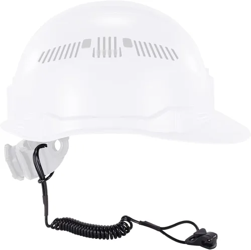 Ergodyne Cordón en espiral con extremo de abrazadera, diseño sin enganches, se fija fácilmente a cascos, herramientas o pequeños objetos de valor,