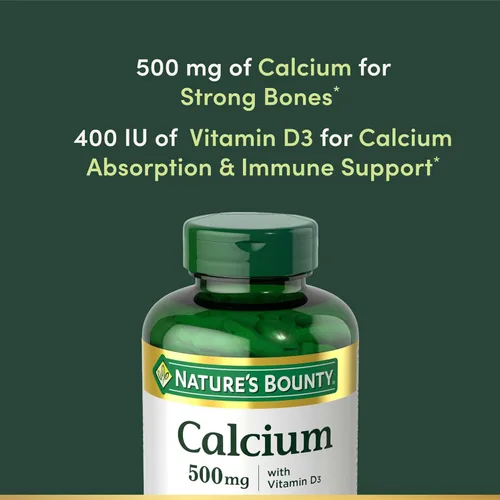 Miniatura 3 de Nature’s Bounty Calcio Plus 400 UI de vitamina D3, apoyo inmunológico y salud ósea, 300 tabletas