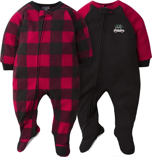 Miniatura 2 de Gerber Pijama de forro polar resistente al fuego para bebés y niños pequeños, paquete de 4