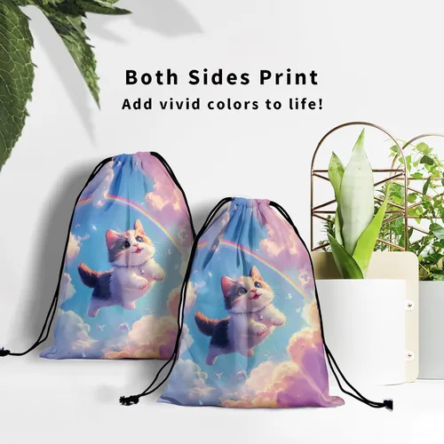 Miniatura 245 de Bolsa de agarre de gimnasia de piel de animal, bolsa de gimnasia con cordón ajustable, bolsa de cuerda para fauna silvestre, Mariposas Galaxy