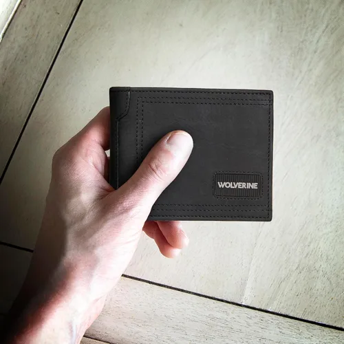 Miniatura 74 de WOLVERINE Billetera plegable de lona/cuero para hombre
