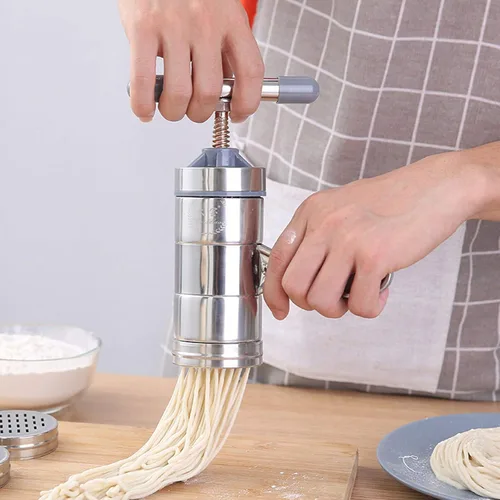 Miniatura 2 de Máquina manual para hacer pasta de fideos, herramienta de cocina de espagueti, máquina de prensa de acero inoxidable, máquina de prensa para pasta