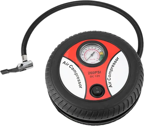 Miniatura 2 de Bomba portátil del compresor de aire del coche 12V, inflador visual del neumático de la bici de la motocicleta del indicador de presión del neumático