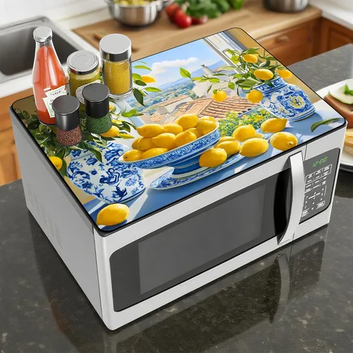 Miniatura 12 de Tapete para microondas, protector antideslizante resistente al calor, protector de mostrador, tapete impermeable y borrable sin lavado para Negro