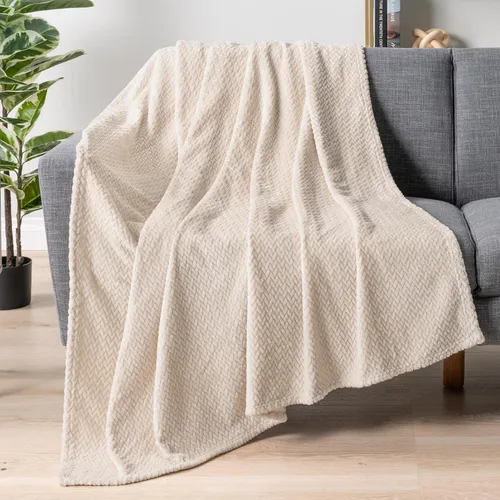 Miniatura 32 de PAVILIA - Manta de forro polar suave y sólida de color negro para sofá, mantas ligeras y mullidas y cálidas para cama, manta de franela mullida