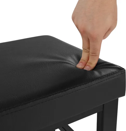 Miniatura 6 de SONGMICS Banco de zapatos, zapatero de 3 niveles para entrada, organizador de almacenamiento con asiento acolchado de espuma, piel sintética, marco