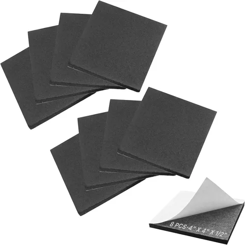 Miniatura 15 de Storystore 5 hojas acolchadas de espuma de 12 x 8 x 1/8 pulgadas, autoadhesivas, de espuma de celda cerrada, de neopreno, aislantes, almohadillas