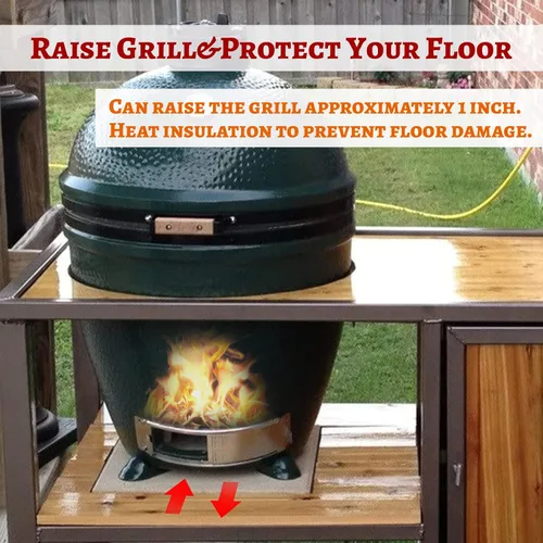 Miniatura 3 de Dracarys - Zapatos de cerámica para barbacoa para huevos grandes de color verde, zapatos de parrilla verdes con base de huevo, accesorios utilizados