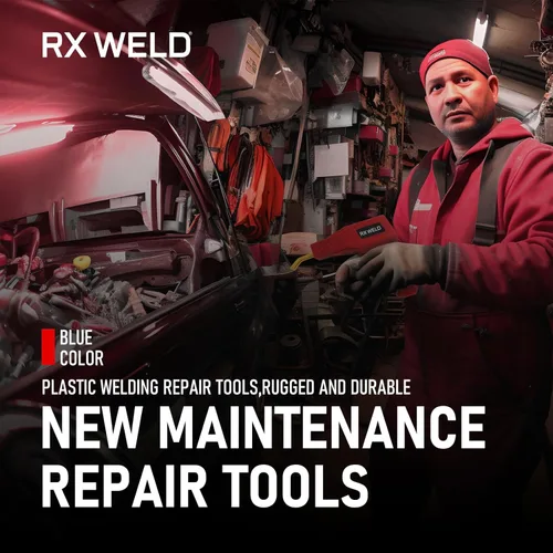 Miniatura 6 de RX WELD Soldador de plástico, kit de soldadura 2 en 1, soldador de reparación, 1000 unidades, grapadora en caliente para grietas de parachoques