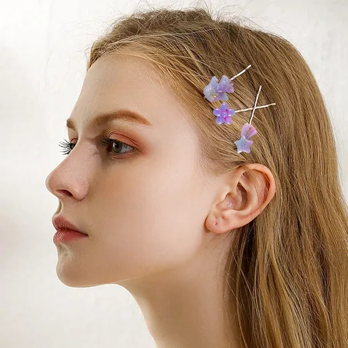 Miniatura 4 de 8 moldes de resina para el cabello con 20 horquillas doradas, accesorios para pasadores para el cabello, moldes de silicona para resina epoxi