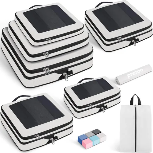 Juego de 8 juegos6 juegos4 cubos de compresión para viajes, artículos esenciales ligeros de viaje para vacaciones, accesorios de viaje para maleta,