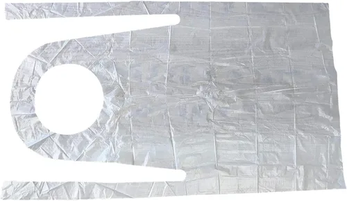 Miniatura 3 de KingSeal Disposable Poly Aprons, 28"x46", 0.8 mils thick, Individually Packed, White, Bib