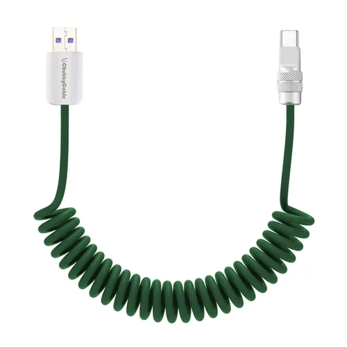 Miniatura 27 de chubbycable Curly Chubby - Cable de carga rápida USB C en espiral de 240 W, cable de carga retráctil trenzado duradero para automóvil compatible