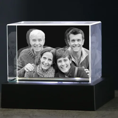 Miniatura 12 de Foto de cristal 3D personalizada: recuerdo grabado personalizado para el día del padre, regalo único de aniversario de cumpleaños para papá, mujer