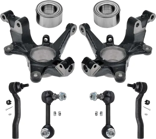 Miniatura 64 de Detroit Axle - Kit de nudillos traseros izquierdo FWD para Hyundai Santa Fe 2007-2009 Veracruz 2007-2012, reemplazo del conjunto de cojinete