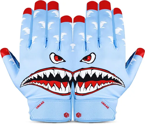 Miniatura 5 de LISAAZ Football Gloves Tacky Sticky Wide Receiver Youth Football Gloves that Locks the Catch to Boost Game Day Breathable no Slip Palm for Kids Boys