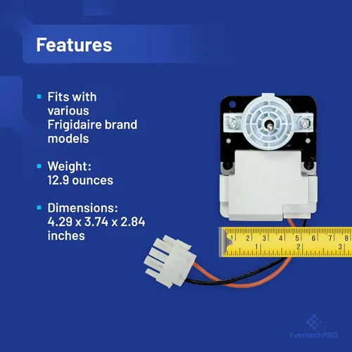 Miniatura 4 de 242077702 242077705 Reemplazo del motor del ventilador del evaporador - Calidad OEM, PS12728811 - Compatible con Frigidaire, Kenmore, Refrigeradores