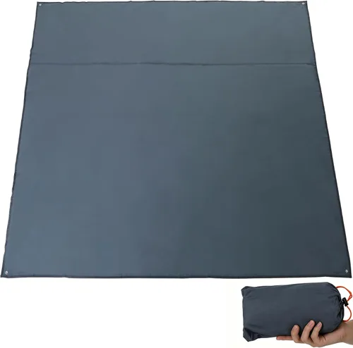 Miniatura 9 de REDCAMP Lona impermeable para acampar, gris/verde 4 en 1 multifuncional tienda de campaña para acampar, senderismo, mochileros