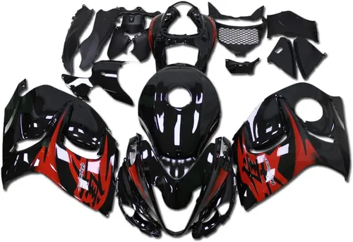 Miniatura 37 de Carenado completo blanco negro para Suzuki 2008-2019 GSXR 1300 Hayabusa Gen2 inyección ABS plástico Carrocería juego de carrocería del mercado de 12