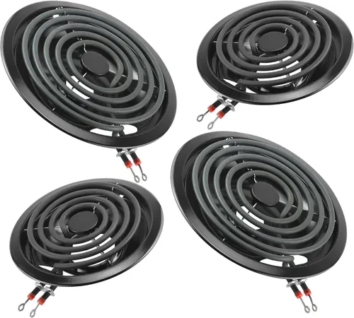 Miniatura 10 de Kit W10288051/W10290350 (20.3 cm) y 3x W10290353 (15.2 cm) sartenes de goteo para quemadores & quemador de estufa eléctrica MP22YA Reemplazo