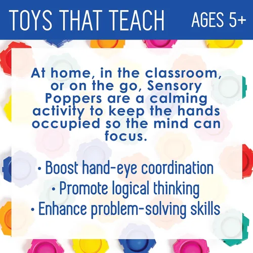 Miniatura 5 de MindWare Sensory Genius Imagination Poppers — Divertidos juguetes antiestrés para niños, adolescentes y adultos a partir de 5 años