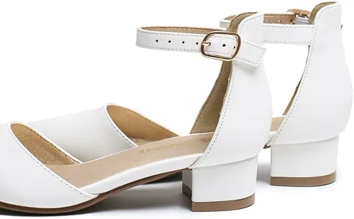 Miniatura 3 de Amoji Zapatos de vestir con correa de tobillo para niñas, zapatos de vestir para fiesta de boda para niños pequeños y grandes 412