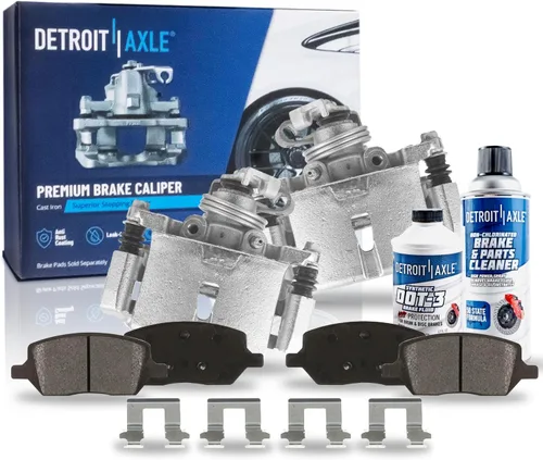 Miniatura 36 de Detroit Axle - Kit de freno delantero para Chevrolet Trailblazer GMC Envoy Buick Rainier Isuzu Ascender Olds Bravada Saab 9-7X, repuesto