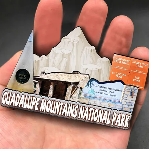 Miniatura 4 de Imán de madera del Parque Nacional de las Montañas de Guadalupe de los Estados Unidos 3D para nevera, recuerdos coleccionables, decoraciones