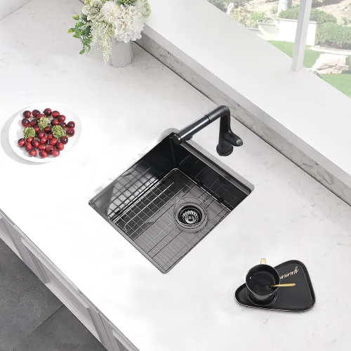 Miniatura 3 de Fregadero de Barra Negro Bajo Montaje, Fregadero de Cocina de 12 x 15 Pulgadas de Acero Inoxidable Negro Bajo Montaje, Cuenca Pequeña de Barra
