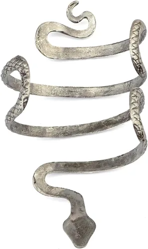 Miniatura 2 de idealway Pulsera abierta vintage punk de plata con serpiente