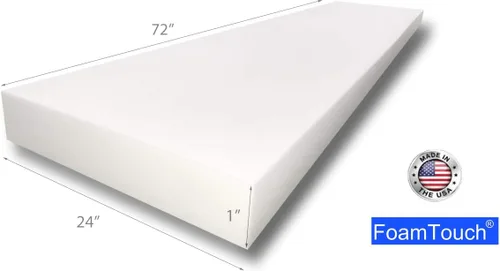 Miniatura 5 de Cojín de espuma de tapicería Foamtouch fabricado en EE. UU., Blanco