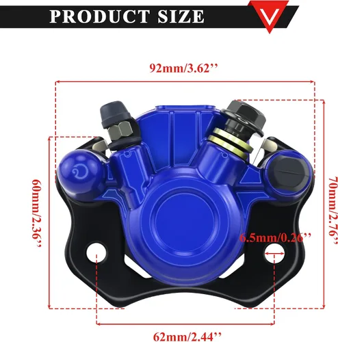 Miniatura 2 de PRO BAT Sistema de pinza de freno de disco trasero hidráulico/pastillas para 125cc 250cc ATV Quad PIT PRO Dirt Bike Buggy (azul)