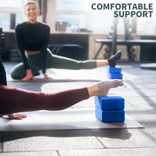 Miniatura 5 de Bloques de yoga 2 piezas, bloques de espuma de ladrillo de yoga de 9 x 6 x 3 pulgadas, bloque de espuma EVA, accesorios de yoga para yoga, pilates