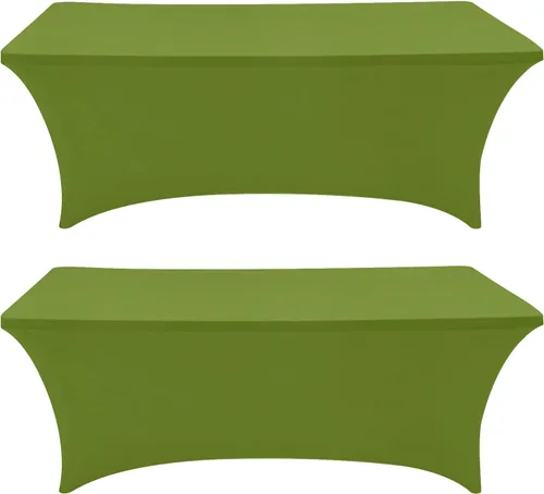 Miniatura 41 de Eurmax USA - Manteles rectangulares ajustables de elastano de 4 pies, mantel elástico para bodas, eventos o para decorar la mesa del patio