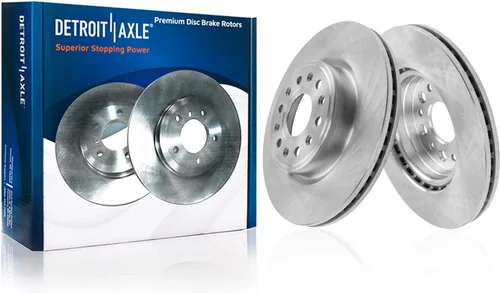 Miniatura 54 de Detroit Axle - Rotores de disco delantero + pinza de freno lateral del pasajero de repuesto para Mitsubishi Raider Dodge Dakota 2005-2008 - Juego