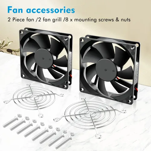 Miniatura 6 de Wathai Ventilador de enfriamiento de 3.150 in 24 V CC, 2 pines, 24 voltios, 3.150 in x 0.984 in, sin escobillas, ventilador de 3 pulgadas de alta