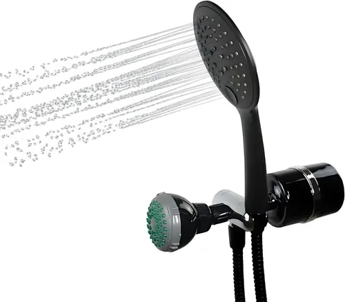 Miniatura 9 de Crystal Quest Sistema de filtración de energía de ducha de mano de lujo, dorado, sin BPA, 1.25-2.5 GPM, cartucho reversible, ideal para decloración
