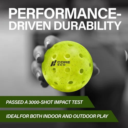 Miniatura 2 de CORE Pickleball -ECO Ball Pelotas de pickleball para exteriores - Copa del Mundo de Pickleball oficial y aprobadas por el torneo USAPA
