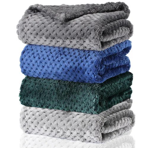 Miniatura 22 de Frienda Manta mullida para bebé, 4 piezas, manta mullida para niños y niñas, suave y cálida para bebés, recién nacidos, suministros de cama