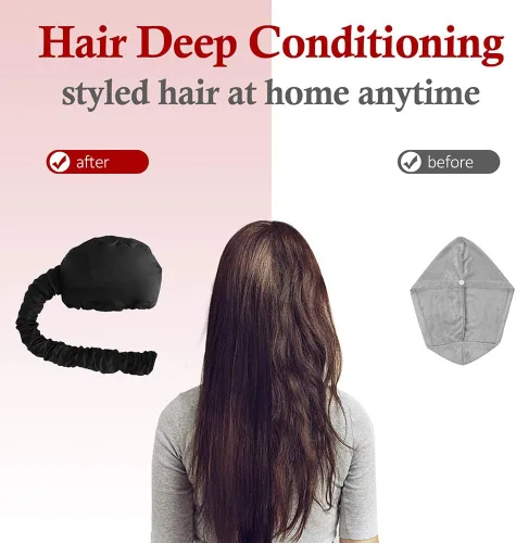 Miniatura 2 de Accesorio para secador de pelo con capucha: gorro de secador de pelo mejorado con correa de barbilla y manguera extendida más larga, más fácil