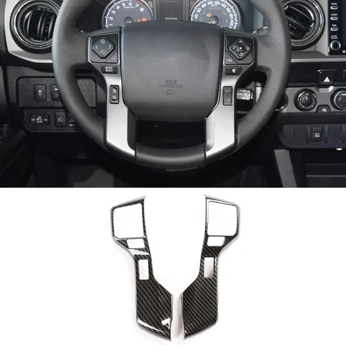Miniatura 16 de Molduras Cromadas para Volante de Automóvil Cubiertas Adhesivos Calcomanías Compatible con Toyota Tundra 2014-2021 Tacoma 2016-2022 ABS Accesorios