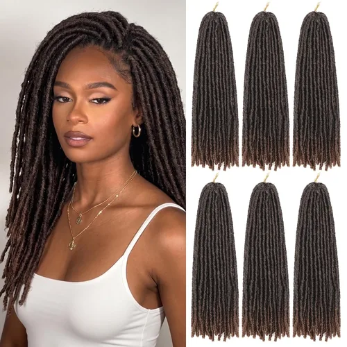 Miniatura 22 de WIGNEE Cabello de Ganchillo 120 Hebras Locs Sintéticos 8 Pulgadas Locs Suaves Pre-Trenzados 6 Paquetes Cabello de Ganchillo Pre-Anudado para Mujeres
