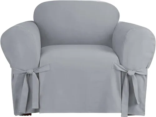 Miniatura 9 de SureFit Funda de cojín en T de algodón pesado para sillón de pato – Funda de una pieza, ajuste tejido relajado, 100% algodón, lavable a máquina