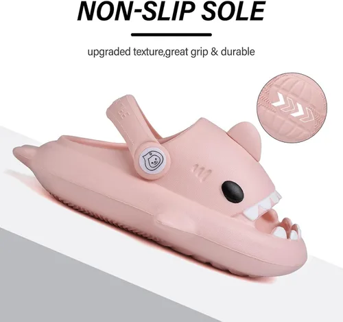 Miniatura 3 de Sandalias de tiburón para niños, pantuflas de tiburón para niños y niñas, sandalias de almohada con suela gruesa, suaves y antideslizantes