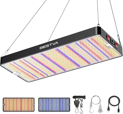 BESTVA - Luz Led de 4000 W con diodos de alto rendimiento y de espectro completo para cultivar plantas en floración y cultivo hidropónico en