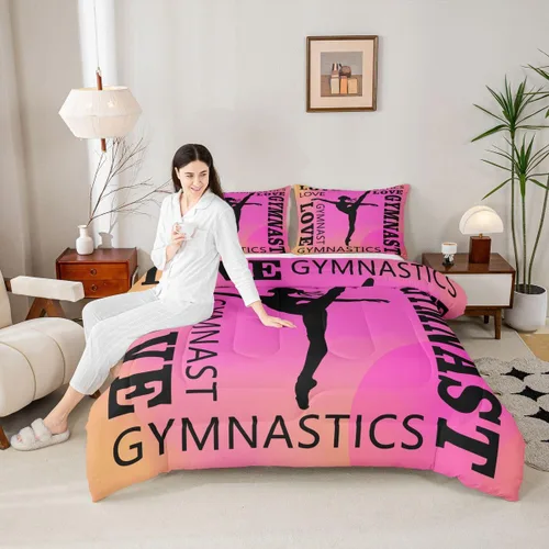 Miniatura 19 de Feelyou Juego de edredón de baloncesto para niñas y niños, juego de ropa de cama con juegos de pelota, decoración de habitación, regalo para amantes