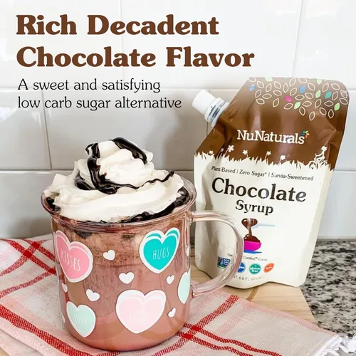 Miniatura 5 de NuNaturals Jarabe de stevia, edulcorante sin azúcar, sustituto del azúcar a base de plantas, cero calorías, chocolate, 6.6 onzas (paquete de 3)